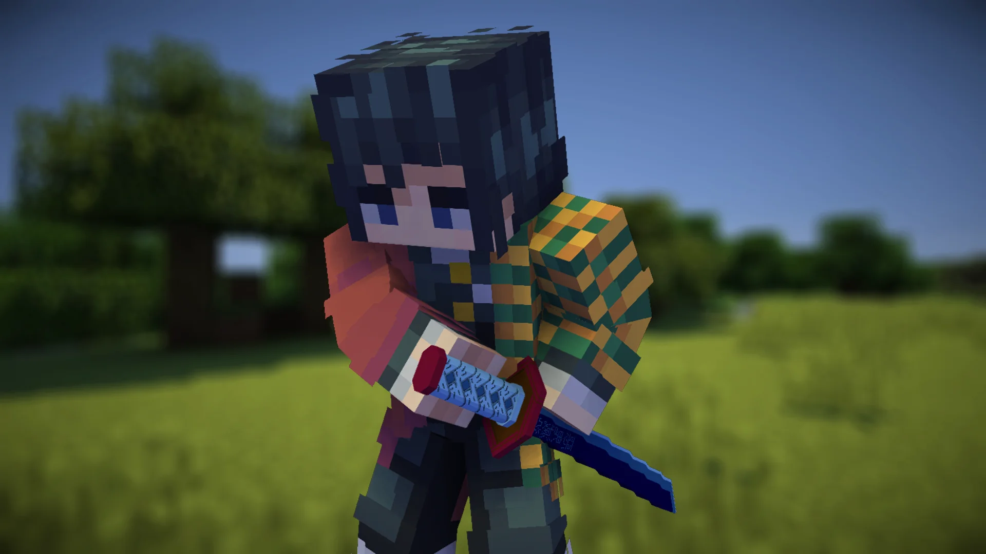 Giyu katana from Demon Slayer Resource Pack Preview