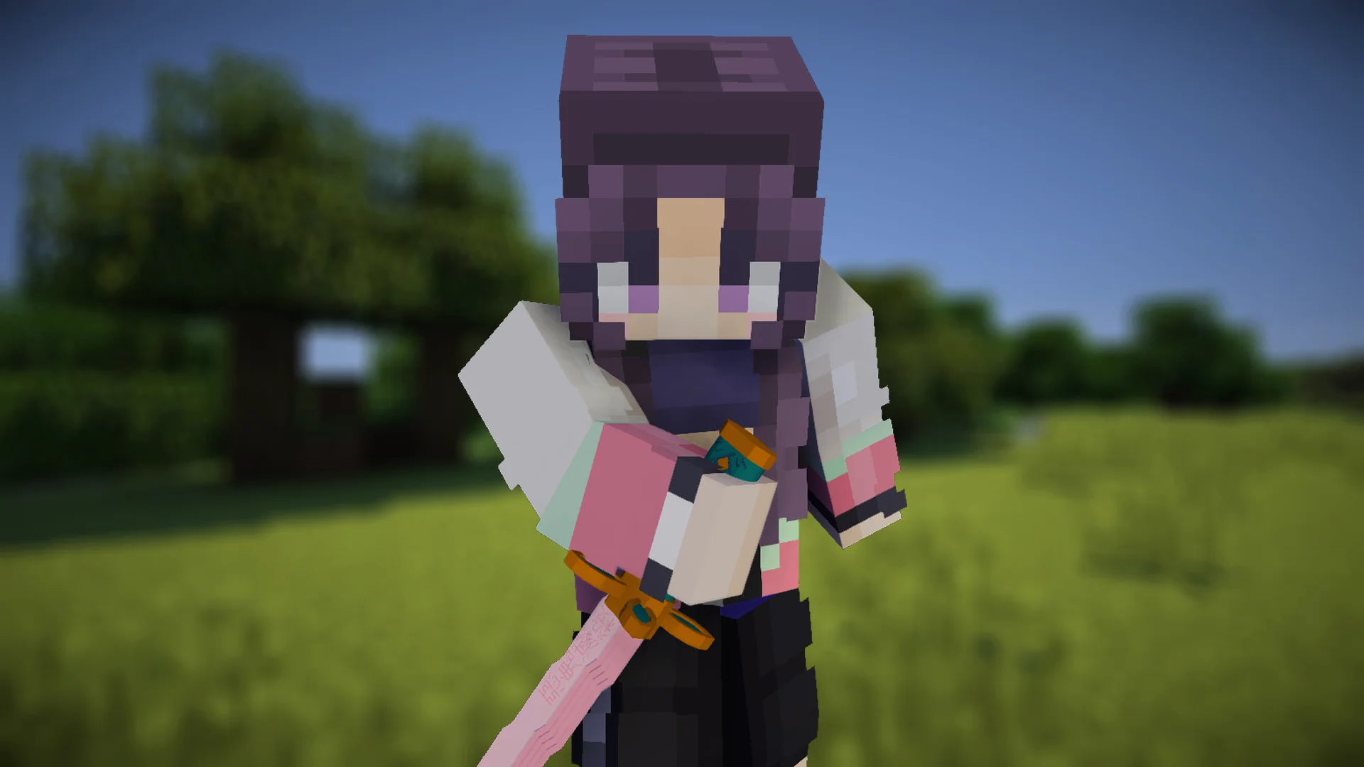 Kanae katana from Demon Slayer Resource Pack Preview