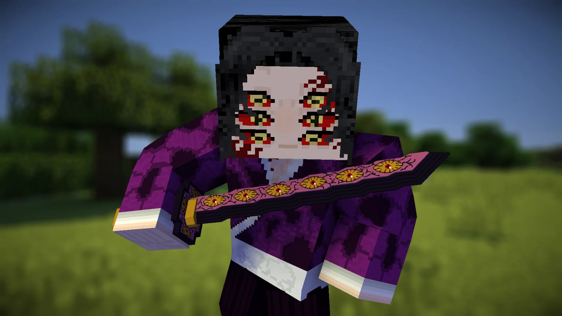 Kokushibo katana from Demon Slayer Resource Pack Preview